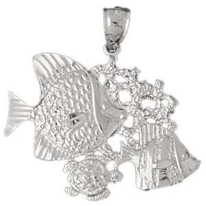   Tropical Fish, Coral and Turtle 4.7   Gram(s) CleverSilver Jewelry