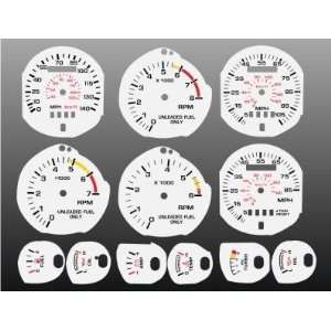  1983 1986 Ford Mustang White Face Gauges: Automotive