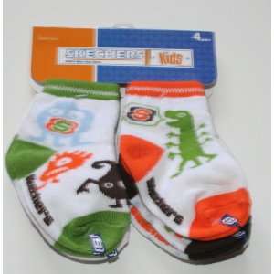  Skechers Kids Infant/Baby Boys 4 Pack Socks   Size 12 24 