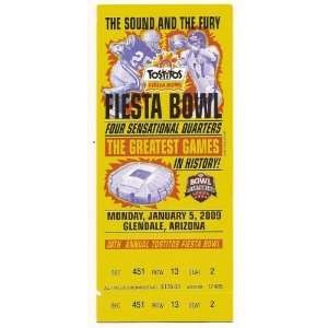  2009 Fiesta Bowl Game Full Ticket Ohio State Texas 