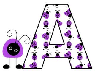   BUGS LETTER NAME ALPHABET NURSERY BABY WALL ART STICKERS DECALS  