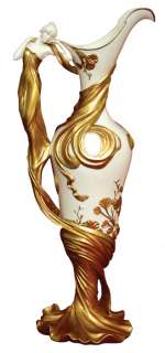 Art Nouveau Lady Jewelry Vase   Magnificent !  