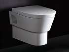 EAGO WD332 Wall Mount Dual Flush White Toilet with In Wall Tank 