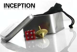 Inception Cobb Spining Top Totem & Arthur Dice Bag w/ Tin Box Set