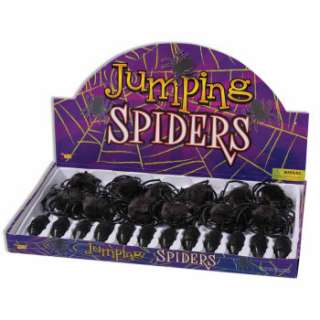 BIG JUMPING HAIRY BLACK SPIDER Fake Joke Prank Scary Gag Jump Bug 