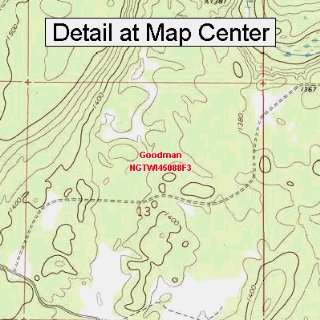  USGS Topographic Quadrangle Map   Goodman, Wisconsin 