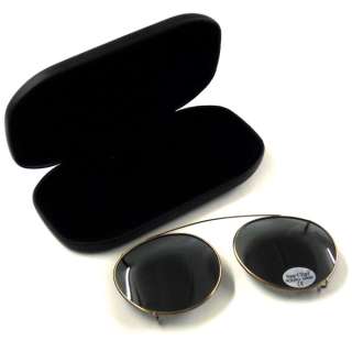Clip On Sunglasses   54Mm, Grey, Round Frames  Affordable Gift for 
