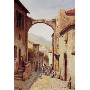  12X16 inch Carabain Jacques Rue A Narni Italy 1896 Canvas 