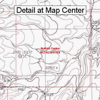  USGS Topographic Quadrangle Map   Buffalo Tanks, Arizona 