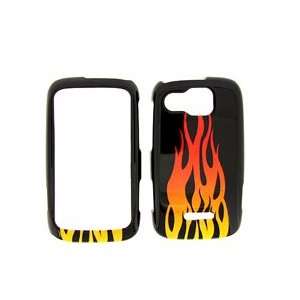  Motorola Citrus WX445 WX 445 Black with Red Flame Fire Design 