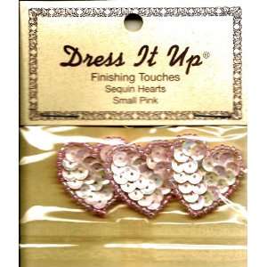  Pink Sequin Hearts for Scrapbooking (FT2367) Arts, Crafts 