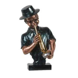  Jazz Trumpet Player with Shades and Hat Display Statue, 12 