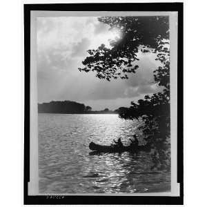  Goguac Lake,canoe,rowing,Calhoun County,Michigan, 1912 