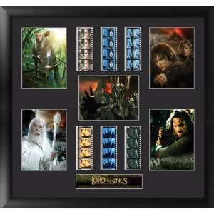 Lord of the Rings Trilogy Wood Framed Back Lit Movie Film Cell Plaque 