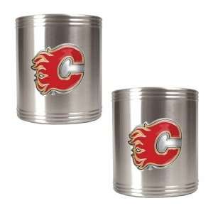  Atlanta Flames 2pc Stainless Steel Can Holder Set  Primary 