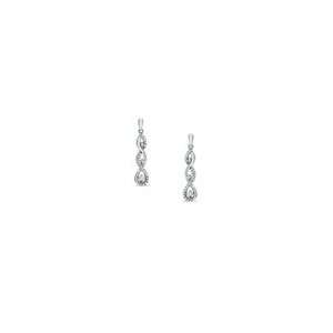 ZALES Diamond Linear Twist Earrings in Sterling Silver 1/4 CT. T.W. ss 