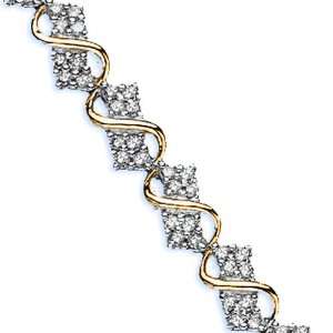    10K Yellow Gold 2 ct. Diamond Tennis Bracelet: Katarina: Jewelry