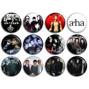  Set of 12 A ha Music Band 1.25 Buttons Pins Badges New 