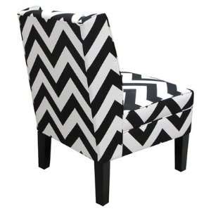    Wingback Chair Color/Pattern: Zig Zag Black/White: Home & Kitchen