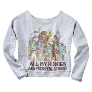 SESAME STREET All My Homies Are From the Street Long Sleeve T Shirt 