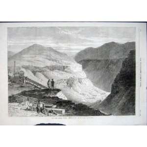  Suez Canal Works Excavations At El Girsh Old Print 1863 