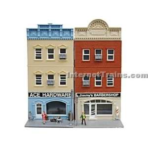   HO Scale Aces Hardware/Barber Shop Built Up Building Toys & Games