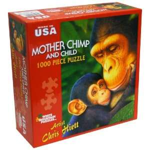  Art by Chris Hiett 1000 Piece Puzzle, Mother Chimp and 