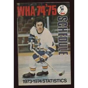  1974/75 WHA Hockey Schedule EXMT   Sports Memorabilia 
