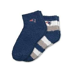 For Bare Feet New England Patriots Womens Slipper Socks  2 Pack   New 
