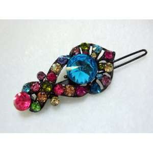  Colorful Crystal Hair Barrette: Beauty
