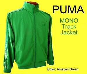   65 Mens PUMA  Green MONO Warm Up TRICOT TRACK JACKET XL  
