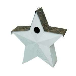  New Barnstorm Country Star Birdhouse White Wood W/ Star 