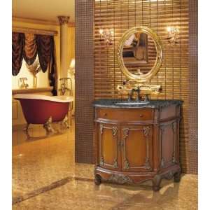   Single Sink Vanity with Baltic Brown Granite Top: Home Improvement