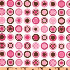   PUL Mod Dots Pink/Brown Fabric By The Yard: Arts, Crafts & Sewing