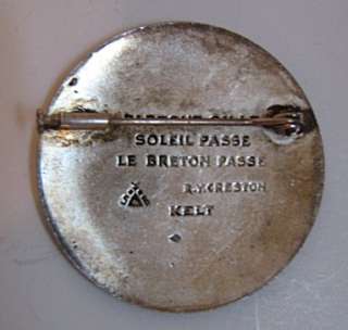 MAR TREMEN AN HEOL TREMEN AR BREIZAD Silver pin SIGNED  