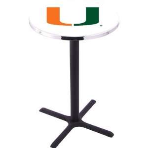  University of Miami Pub Table with 211 Style Base
