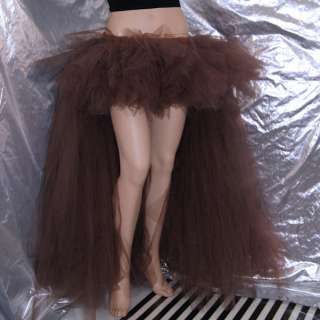 SteamPunk Brown Trashy Formal Bustle Goth Tulle Skirt  