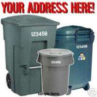 ADDRESS NUMBER Stencil for Trash Cans, Curbs, Gates   