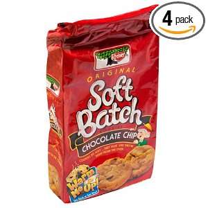 Soft Batch Chocolate Chip Cookies, 18 Ounce Packages (Pack of 4 