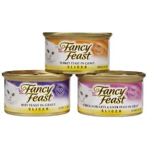  Fancy Feast Sliced Poultry & Beef Feast Variety Pack   12 