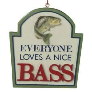 Nice Bass Christmas Ornament 