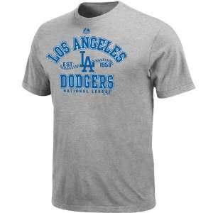    Majestic L.A. Dodgers Ash Dial It Up T shirt: Sports & Outdoors