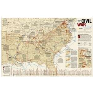 National Geographic RE0620346T Map Of Battles Of The Civil 