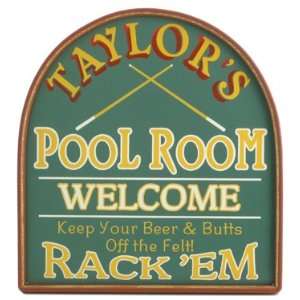  Personalized Wood Sign Pool Room Small