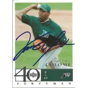   Colome Signed Tampa Bay Rays 2003 UD 40 Man Card Sports Collectibles