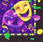 Mardi Gras Comedy Tragedy Masks Lunch Dinner Napkins