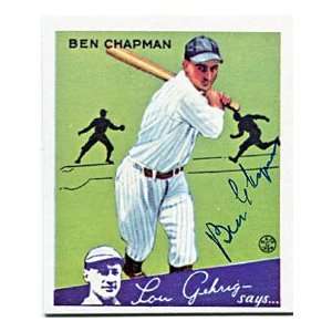  Ben Chapman Autographed/Signed Card