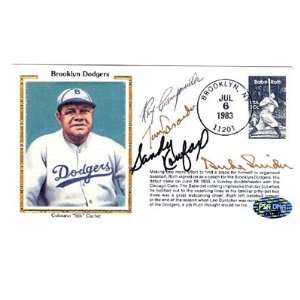   /Hand Signed First Day Cover Koufax, Lasorda & Snider PSA/DNA #J57207