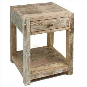  Stripped Teak Side Table