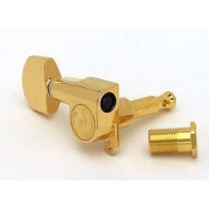  Schaller Mini Tuning Keys Lefty 6 inline w/Screws Gold 